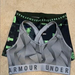 Under Armour - shorts & bra - EUC